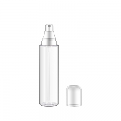 Empty PET Plastic Cosmetic Spray Bottle / 50ml 100ml 120ml Mist Spray Bottle With Gold / Silver Pump
