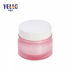 Refillable 30g 50g Acrylic Jars For Cosmetics Pink Color Custom Logo