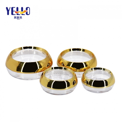 10g 30g Clear Gold Plastic Cosmetic Jars For Cream / AS Cream Capsule Containers For Cream