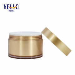 Empty PS 200g Plastic Cosmetic Jars For Body Lotion , Gold Cream Jar Supplier