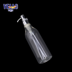 Personal Care 10oz Tranparent Plastic Shampoo Bottles With Dispenser Pump