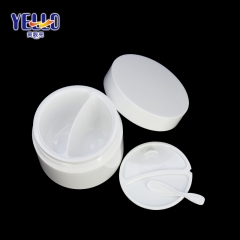 100g White Big Cosmetic Cream Jar Containers Empty , Split Grid Plastic Pots For Cream