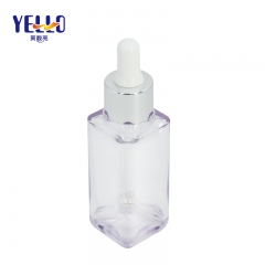 Eco Friendly Plastic Dropper Bottle For Skincare Cream / Thick Wall Square 40ml Serum Lotion Pump Bottles
