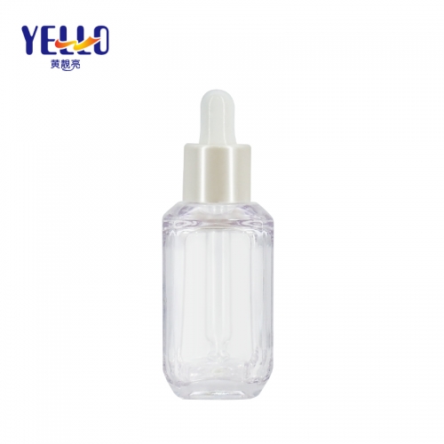 Clear Square Eco Friendly 15ml Plastic Cosmetic Dropper Bottles