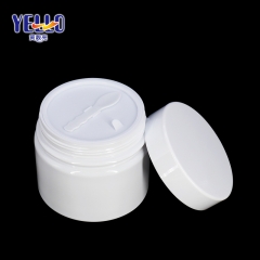 Round White PET Plastic Facial Eyes Serum Bottle Jars For Sale , Different Sizes Empty Cream Jars Available