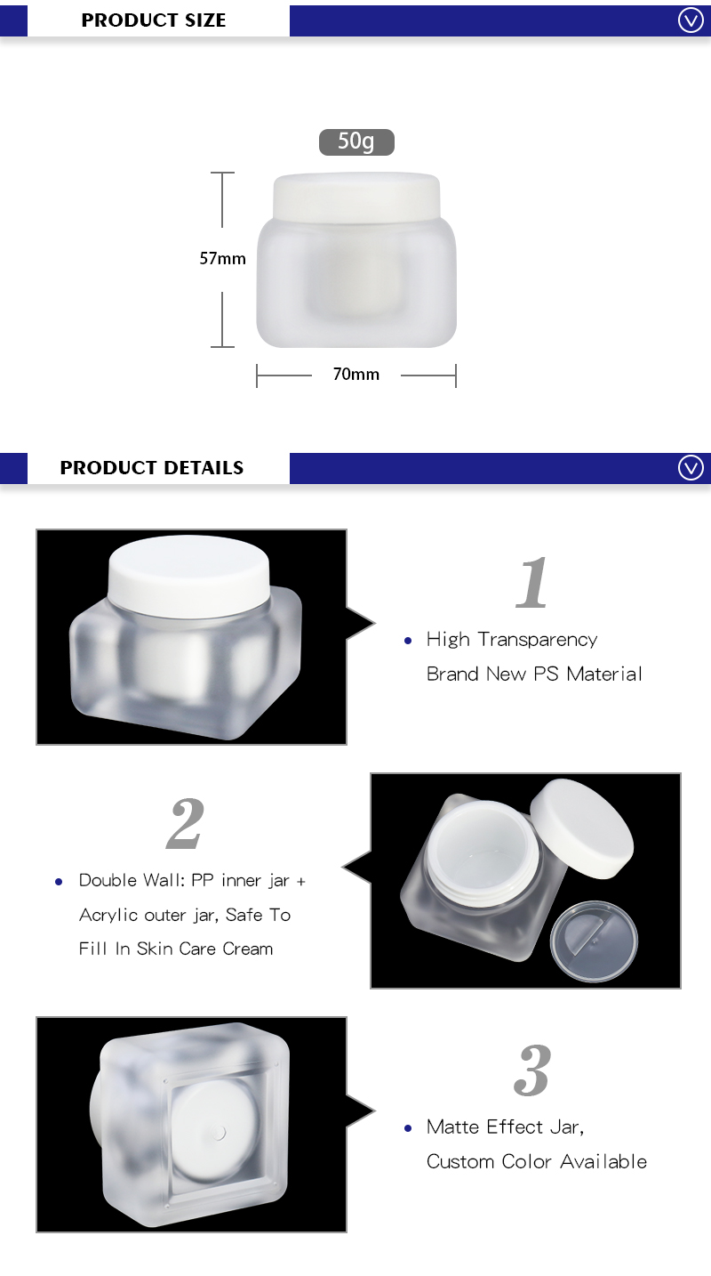  Empty Plastic Skincare Face Cream Jars