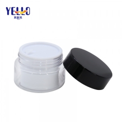 Double Wall PET Plastic Cosmetic Jards / Refillable 20g Clear Face Cream Jar