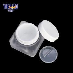 Frosted Clear 50g 1.7 oz Square Cosmetic Jars / Empty Plastic Skincare Face Cream Jars