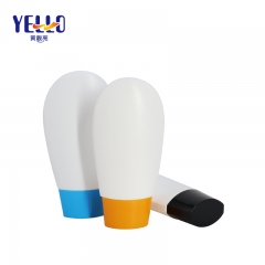 40ml Fan-shaped Eyes Lotion Bottles , White Flat Plastic Squeez Bottle with Nozzle Cap