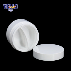 White Emty Dual Chamber PET Jars, 50g 100g Cosmetic Container Wholesale