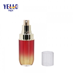 Red Preminum PMMA Empty Plastic Cosmetic Cream Jars And Bottle