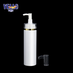 150ml 200ml 250ml White PET Shampoo Lotion Bottles With Acrylic Closure Pump