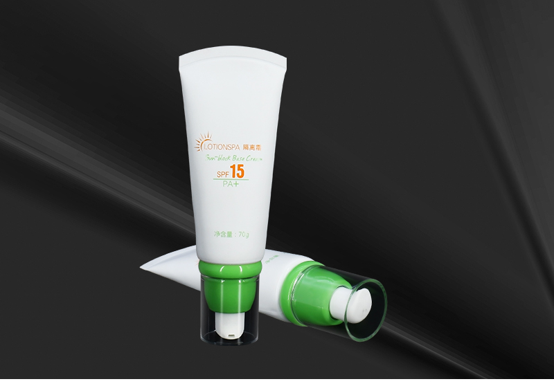70g Sun Block Base Cream Empty Airless Pump Tubes For Cosmetics