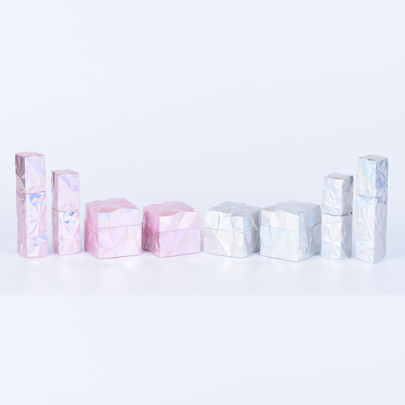Luxury Pink Square Cosmetic Container Jars 40g 60g