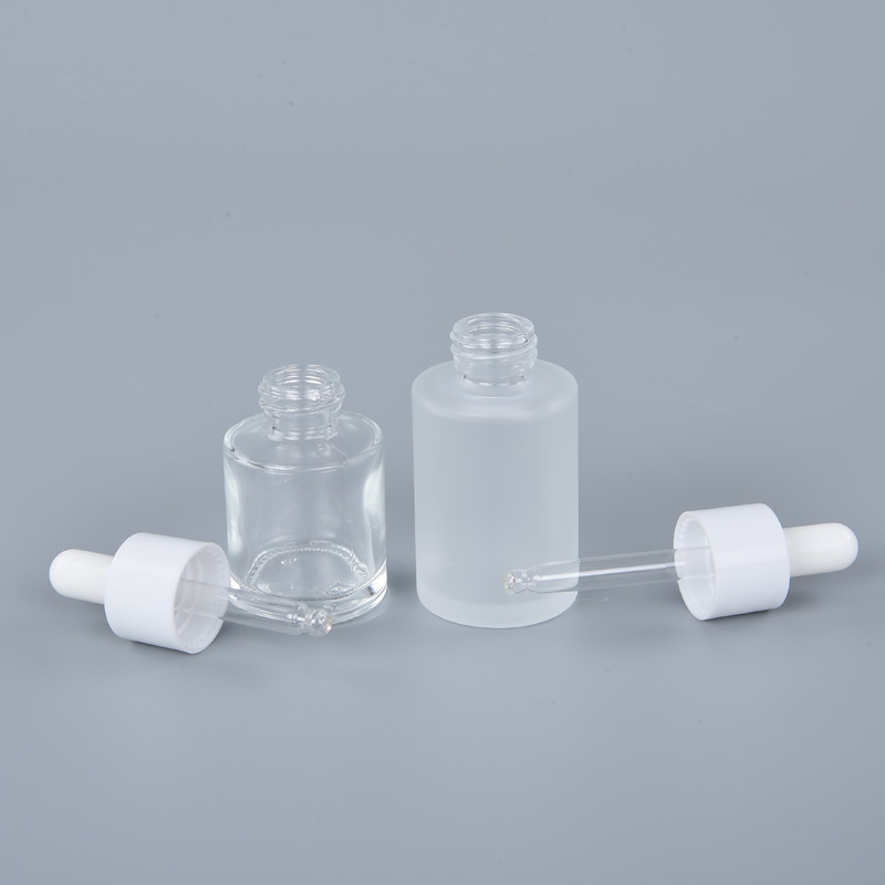 Wholesale Cylinder 20ml 30ml 50ml Glass Dropper Bottles  For Serum