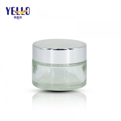Classic Round 30g 50g Glass Cosmetic Jars With Gold Lid