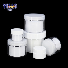 Double Wall Plastic Mask Cream Jars 30g 50g / Personalized PET Cosmetic Jars