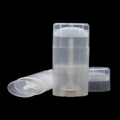 Transparent 50g Twist Up Deodorant Tubes Container For Cosmetic Packaging