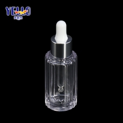 Unique Shape 0.5oz 1 oz Clear Flat Round PETG Bottle with Dropper