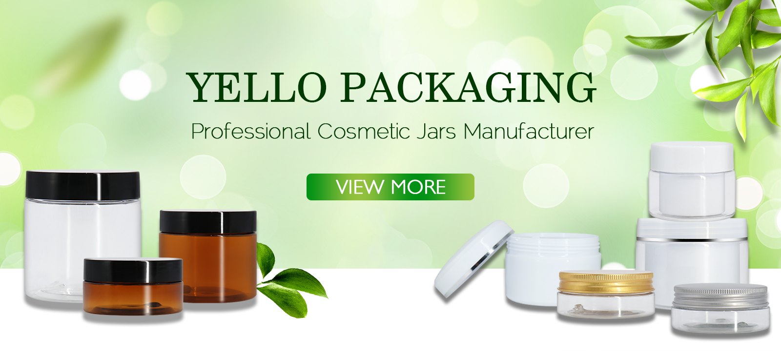PET cosmetic cream jars from Yello Packaging