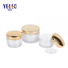 Factory Gold Acrylic Plastic Lotion Pump Bottle And Cream Jar Set