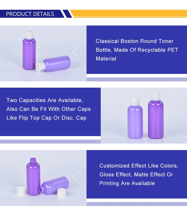 180ml 200ml Purple Plastic Empty Lotion Bottles
