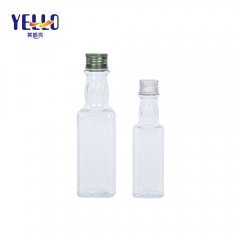 Special Long Neck Square Clear Shampoo Lotion Bottle WIth Aluminum Cap