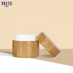 Eco Friendly Bamboo Wooden Cosmetic Cream Jars 30ml 50ml With Lids