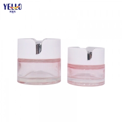 Wholesale Gradient Pink Glass 30ml Cosmetic Jars And Lotion Bottles With Pump