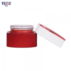 Luxury Red Glass Cosmetic Jars Containers For Creams And Lotion Bottles