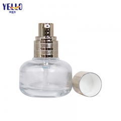 30ml Clear Lotion Cream Cosmetic Glass Bottles With Gold Lotion Pump