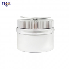 100g 200g Luxury Gold Cosmetic Containers, PET Plastic Cosmetic Jars With Lids
