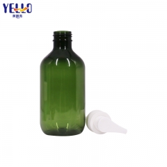 Green Refillable Empty Cosmetic Jar And Lotion Container Bottle With Pump