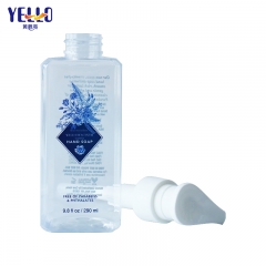 Decorative Reusable Clear Square Shampoo Dispenser Bottles For Shower