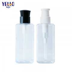 Decorative Reusable Clear Square Shampoo Dispenser Bottles For Shower