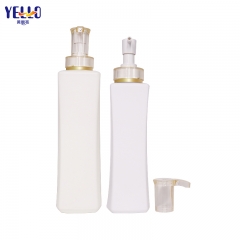 White Square Body Wash Shampoo And Conditioner Dispenser Bottles 10oz