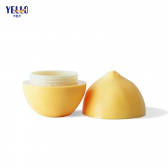 Custom Yellow Empty Cosmetic Packaging Cream Jars Lemon Shape