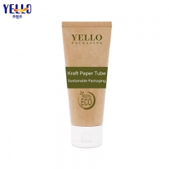 Eco Friendly Kraft Paper Cosmetic Squeeze Tubes For Cream